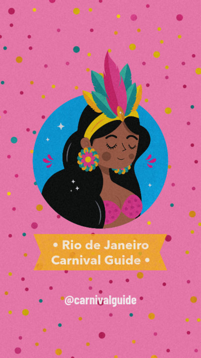 Brazilian Carnival Instagram Story Creator Featuring a Dotted Background 2213c