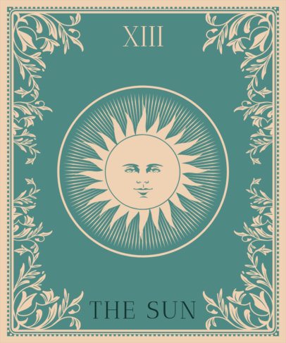 T-Shirt Design Maker Featuring Tarot Card Illustrations