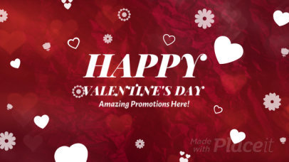 Cool Valentine's Day Intro Maker Featuring Heart Graphics 