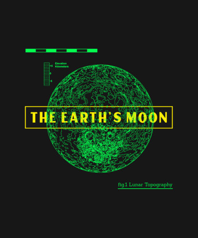 T-Shirt Design Generator Featuring a Line-Drawn Moon Graphic