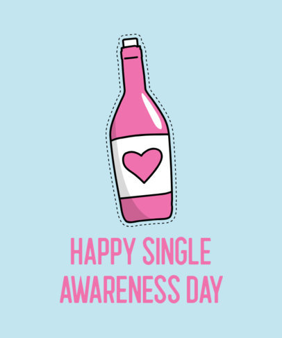 Anti-Valentine's Day T-Shirt Design Template 