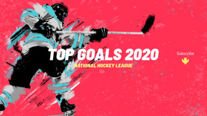 Youtube Banner Maker with a Hockey Theme