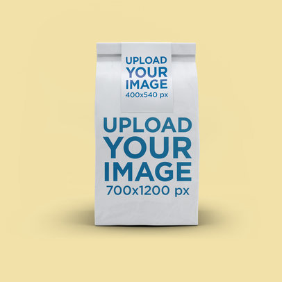 Mockup of a Customizable Paper Bag at a Minimalistic Setting 