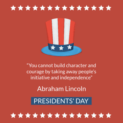 Facebook Post Template with President's Day Quotes
