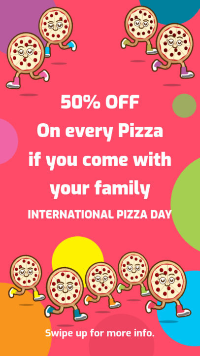 Instagram Story Maker Featuring Pizza Day Promotions