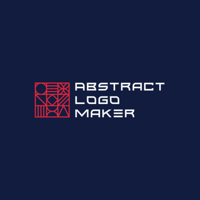 Abstract Logo Maker with a Geometric Mosaic Icon
