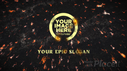 Epic Intro Maker with a Logo Reveal Animation in a Fire Blast