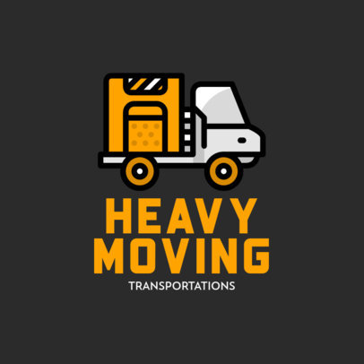 Moving Company Logo Maker with a Simple Truck Icon