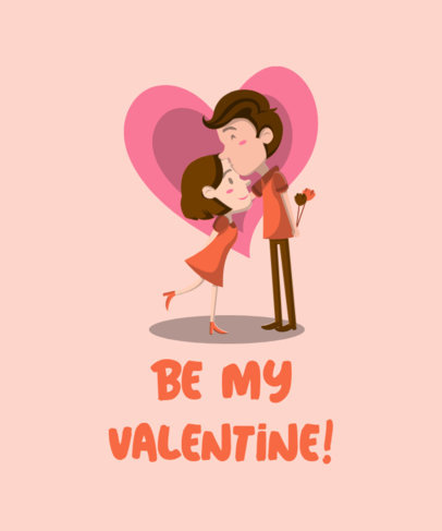 T-Shirt Design Generator for Valentine's Day Featuring a Happy Couple Clipart