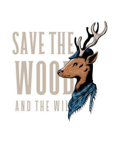 T-Shirt Design Template with Animal Graphics and Quotes