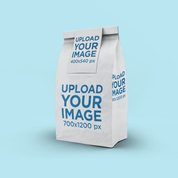 Paper Bag Mockup at a Minimalistic Setting