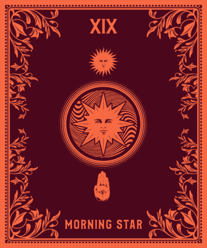 Tarot T-Shirt Design Generator Featuring the Sun Card