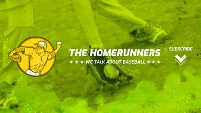 YouTube Banner Creator for a Sports News Channel with a Baseball Graphic 2214b