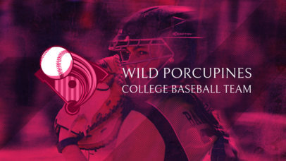 Baseball News YouTube Banner Template with a Female Player 2214c