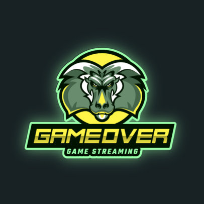 Logo Maker for Gamers Featuring an Illustration of a Baboon 2903g