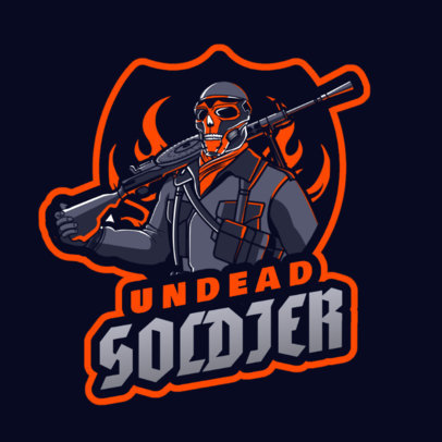 Gaming Logo Maker Featuring a Masked Soldier with a Sniper Rifle