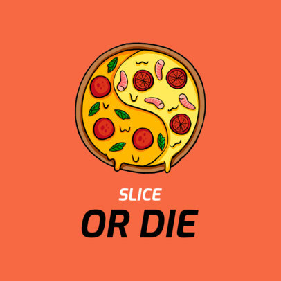 Facebook Post Generator Featuring a Round Pizza Graphic