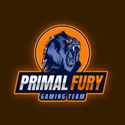 Gaming Logo Maker Featuring an Angry Monkey Clipart