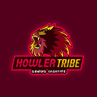 Logo Template for a Gaming Team Featuring a Wild Aggressive Monkey Graphic 2903i