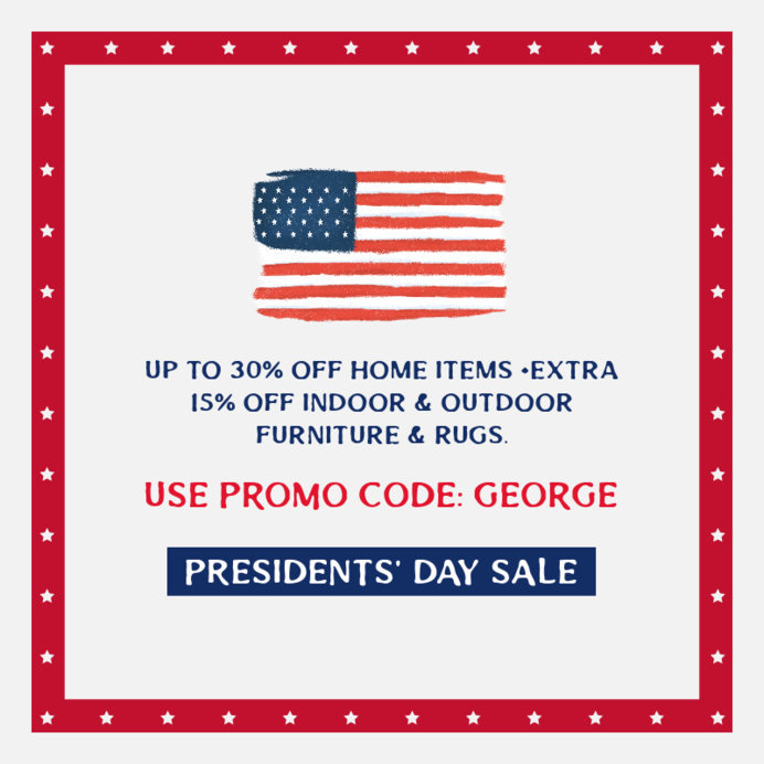Facebook Post Generator for a President's Day Sale