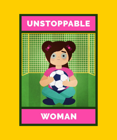 Women's Empowerment T-Shirt Design Creator with a Female Illustration 