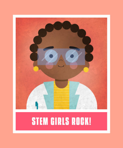 Women's Empowerment T-Shirt Design Maker with a Scientist Illustration