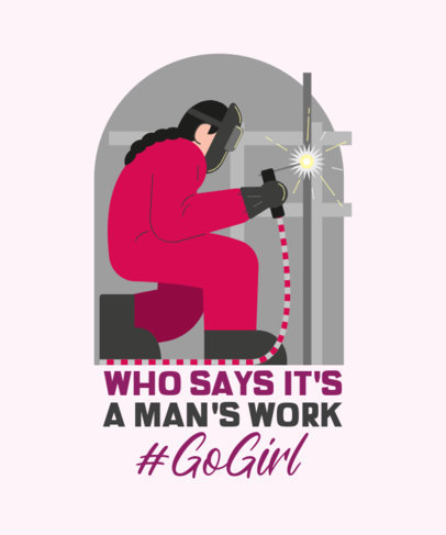 T-Shirt Design Creator with a Women's Empowering Quote