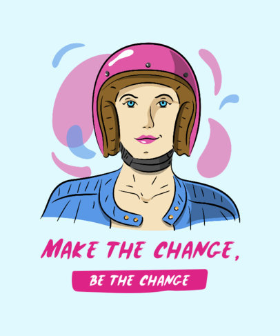 Women Empowerment T-Shirt Design Maker Featuring a Female Pilot