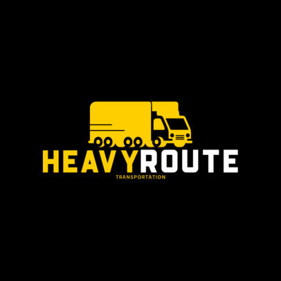 Transportation Service Logo Template Featuring a Truck Graphic