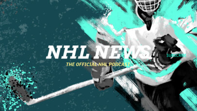 Youtube Banner Maker for a Sports-Reviewing Channel with Hockey Players
