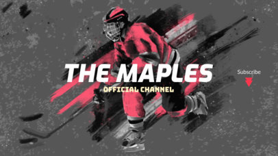 Sports Channel Youtube Banner Template for Hockey Fans 2216b