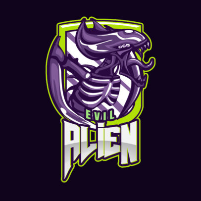 Gaming Logo Maker with a Horrific Alien Clipart 1877u-2927a