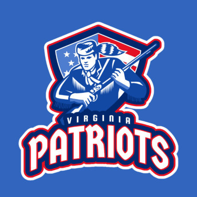 Sports Logo Maker with an American Patriot Illustration