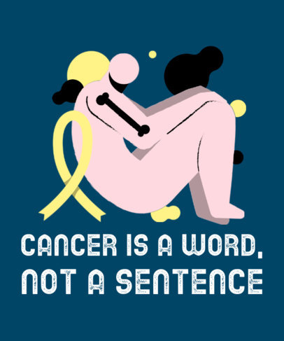 T-Shirt Design Generator Featuring a Bone Cancer Awareness Illustration 2164j