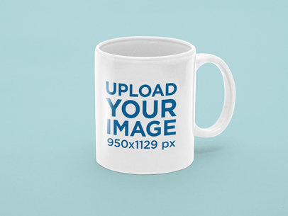 11 oz Coffee Mug Mockup with a Color-Customizable Background