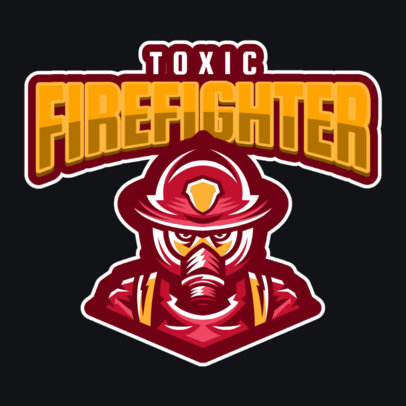 Logo Maker Featuring a Firefighter with a Gas Mask 1869x-2927