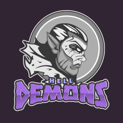 Gaming Logo Template Featuring a Gargoyle Graphic