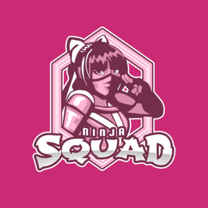 Logo Creator with a Female Ninja Graphic 