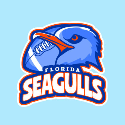 Logo Maker for a Football Team With a Seagull Mascot Graphic