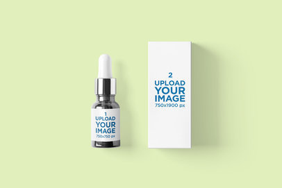 Mockup of a Modern Dropper and Its Box