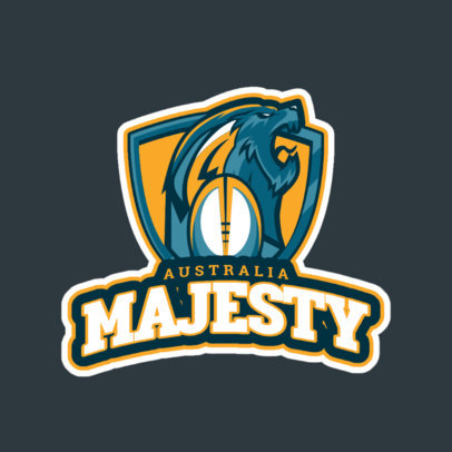 Rugby Logo Maker Featuring a Majestic Emblem with a Lion