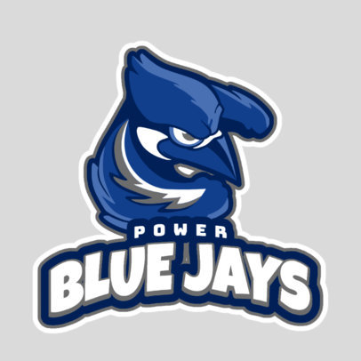 Sports Logo Generator Featuring a Blue Jay Illustration