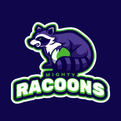 Cricket Logo Generator Featuring an Angry Raccoon Clipart