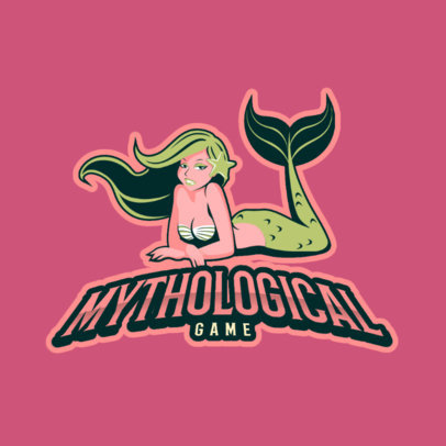 Gaming Logo Maker Featuring a Sensual Siren Graphic