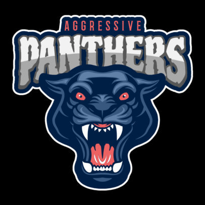 Sports Logo Maker With a Roaring Panther Graphic
