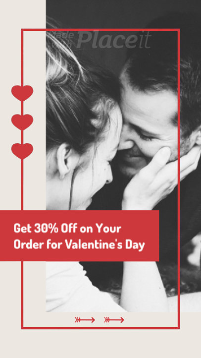 Instagram Story Video Maker for a Valentine's Day Offer
