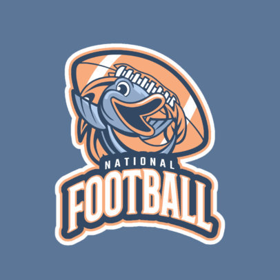Football Logo Maker Featuring a Fish Graphic