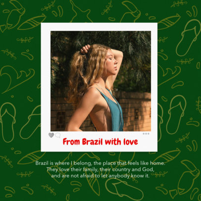 Instagram Post Maker with a Brazil-Themed Picture and a Quote