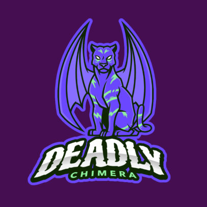 Gaming Logo Maker Featuring a Winged Chimera Graphic 383pp-2936