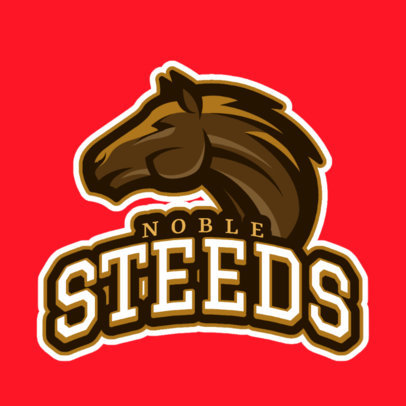 Mascot Logo Maker Featuring a Horse Clipart  